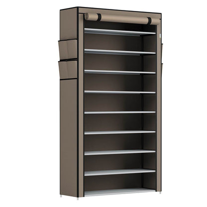 Schuhschrank L aus Stoff 9 Ebenen Hellbraun - Palo24