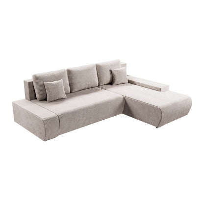 Sofa Iseo Rechts mit Schlaffunktion - Beige - Palo24