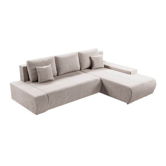 Sofa Iseo Rechts mit Schlaffunktion - Beige - Palo24