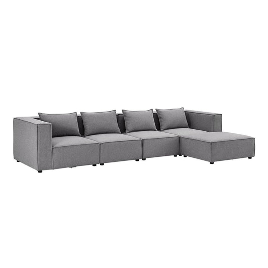 Modulares Sofa Domas XL - 4 Sitzer Dunkelgrau - Palo24