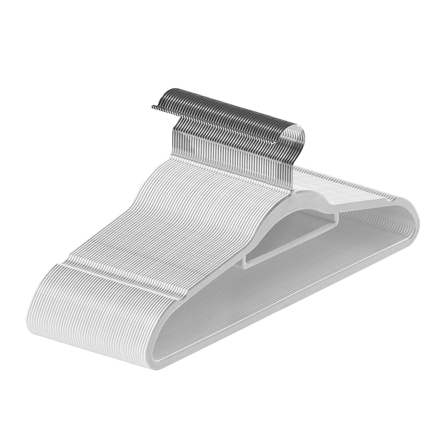 Kleiderbügel Samt 50er Set Weiss - Palo24