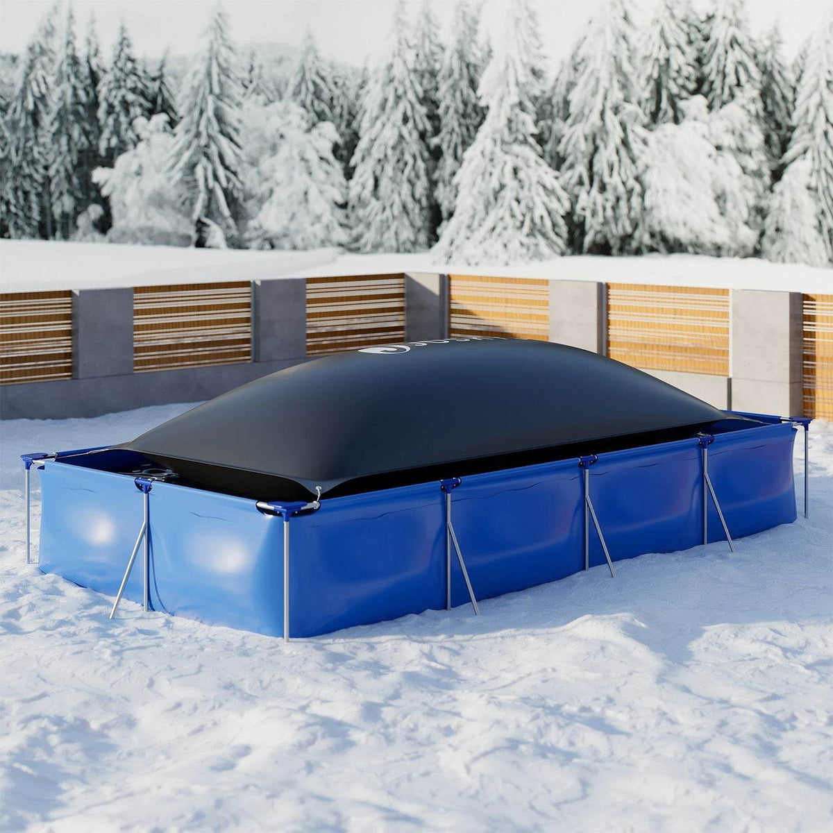 Aufblasbare Poolabdeckung Eckig 2 x 4 m - Palo24