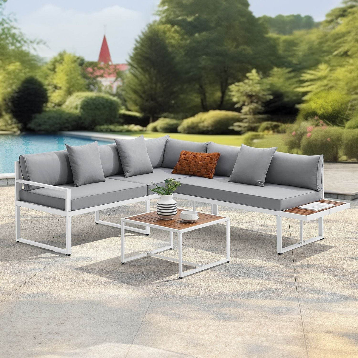 Gartenmöbel Balkonmöbel Lounge St. Tropez Weiss - Palo24