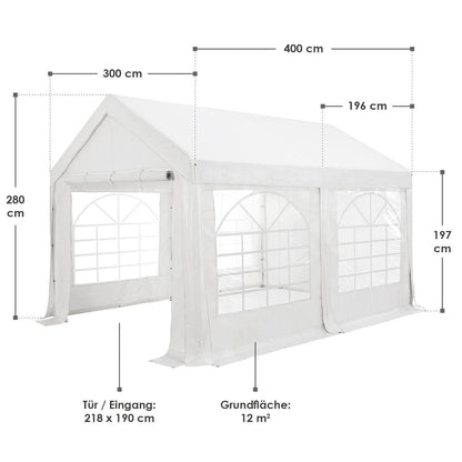 Partyzelt Gala 3 x 4 m in Weiss - Palo24