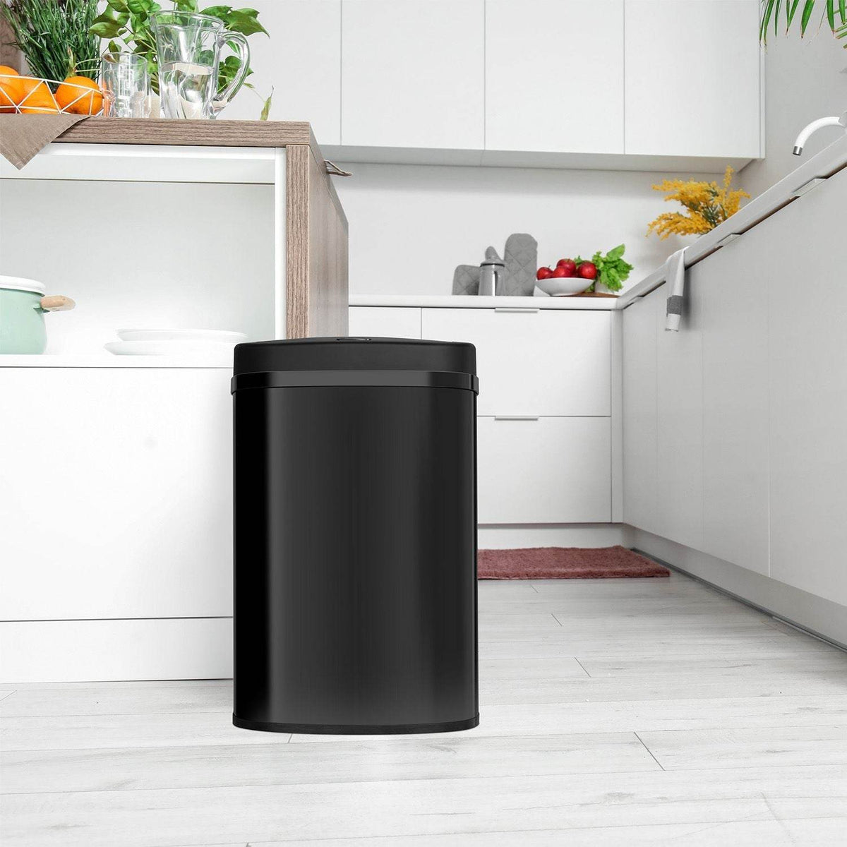 Automatischer Mülleimer mit Sensor - 50L Schwarz - Palo24