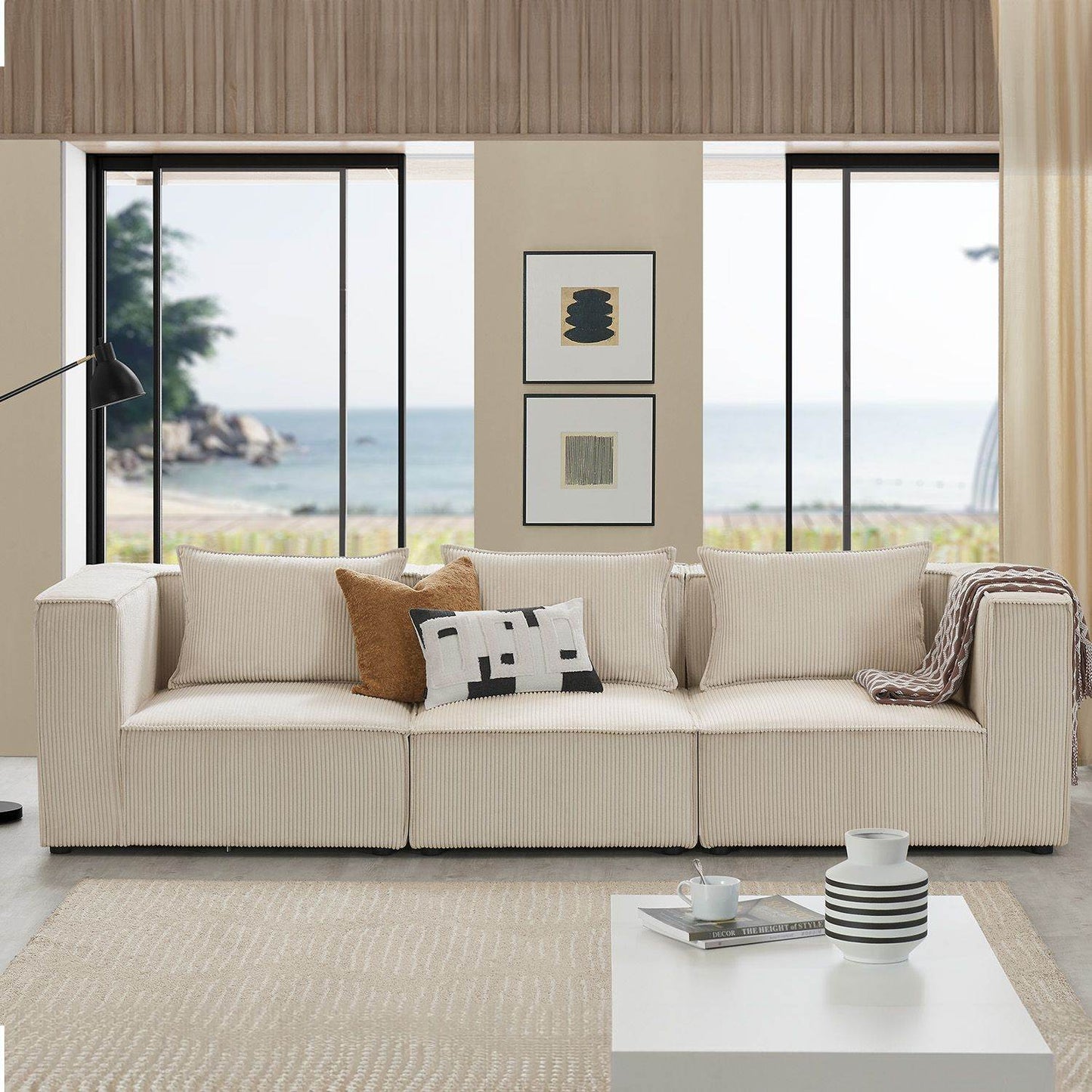 Modulares Sofa Domas M - 3 Sitzer Beige - Palo24
