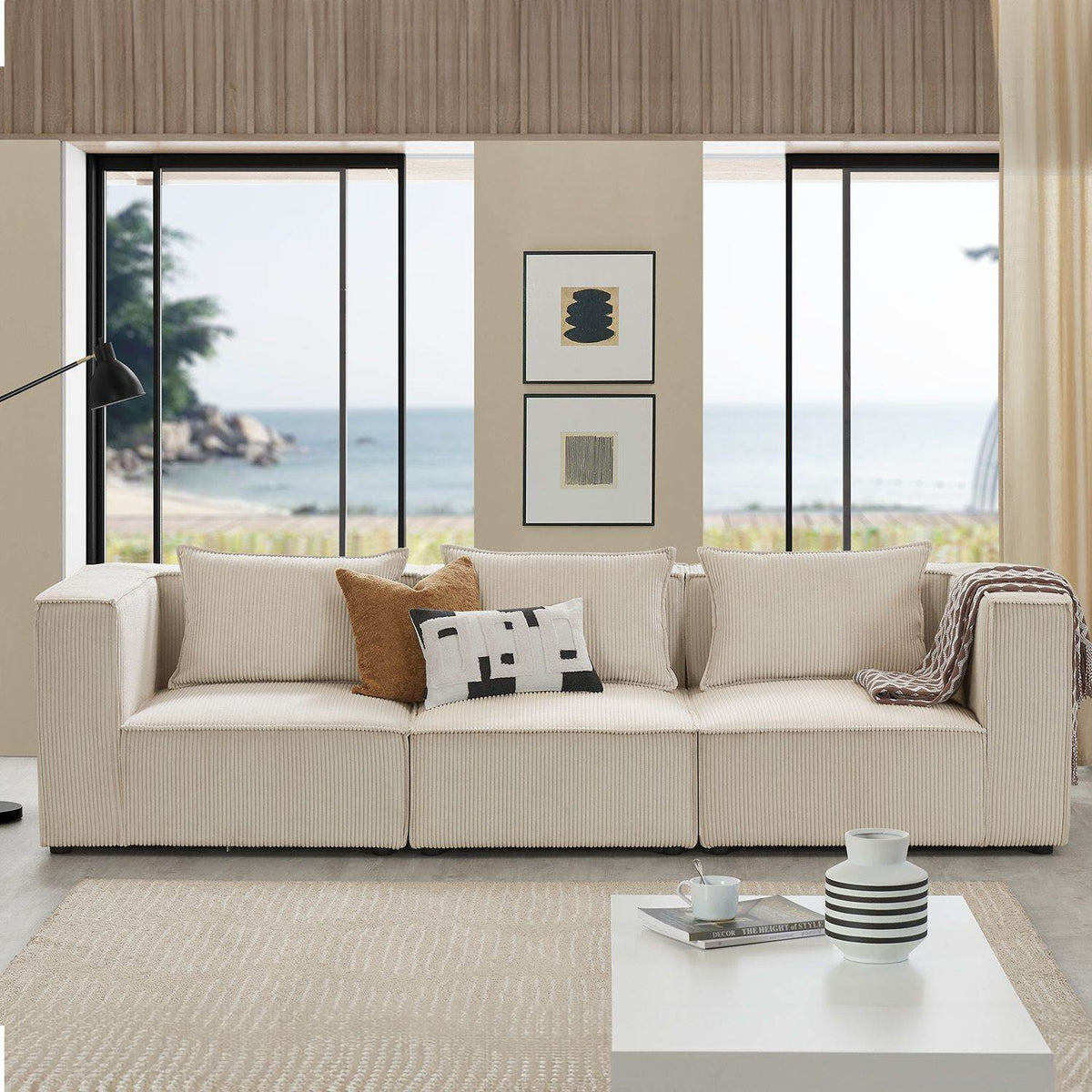 Modulares Sofa Domas M - 3 Sitzer Beige - Palo24