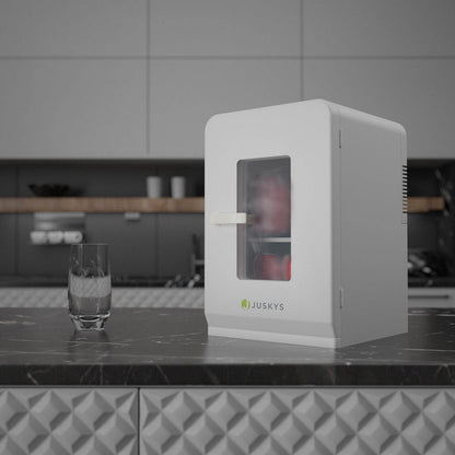 Mobiler 2in1 Mini-Kühlschrank 15 l Weiss - Palo24