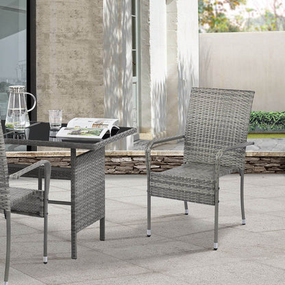 Polyrattan Gartenstühle Yoro 4er Set - Palo24