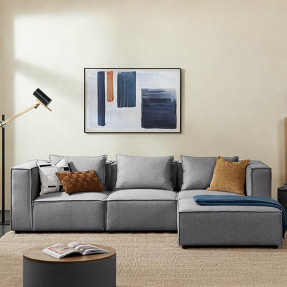 Modulares Sofa Domas L - 3 Sitzer Dunkelgrau - Palo24