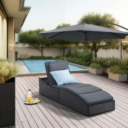 Faltbare Polyrattan Sonnenliege Lamia - Palo24