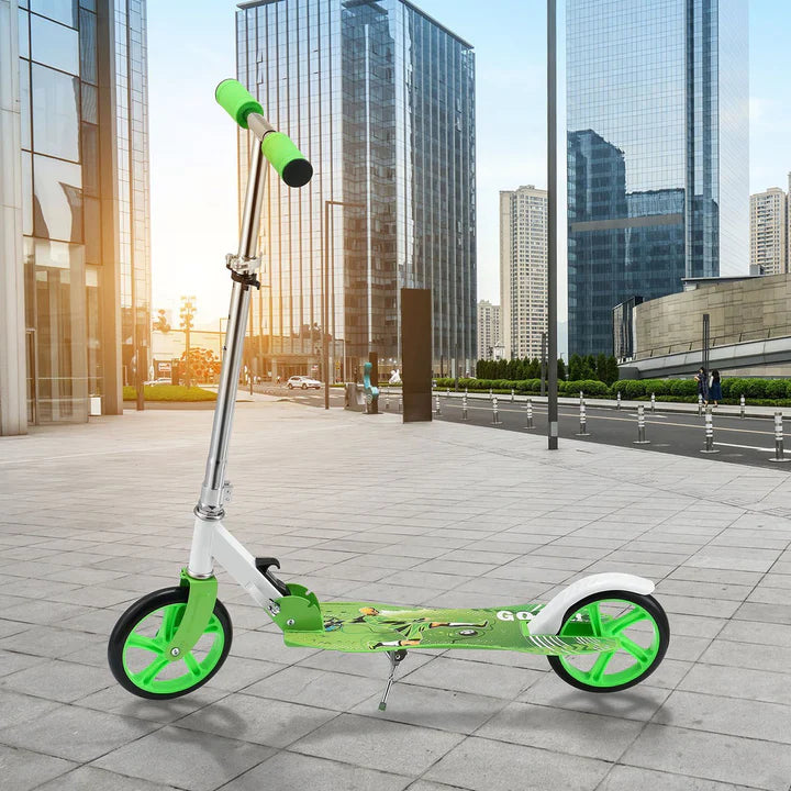 Cityroller Scooter mit XXL Rädern, Fußständer Hinterradreibungsbremse - Palo24