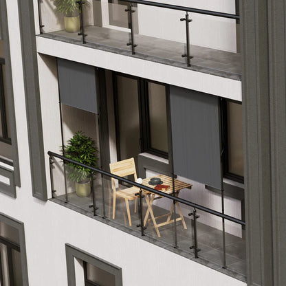 Senkrechtmarkise Barbados 120x310 cm Grau - Palo24