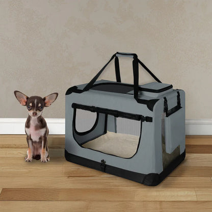 faltbare Hundetransportbox Lassie S (dunkelgrau)