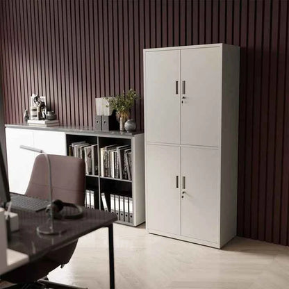 Aktenschrank Büroschrank aus Metall Hellgrau