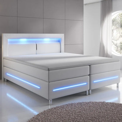 Letto box spring Norfolk 140x200 cm bianco