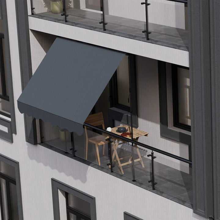 Klemmmarkise Kapstadt 350x120 cm Grau - Palo24