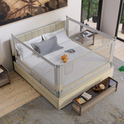 Baby Bettgitter Jaron Rausfallschutz 180 cm Beige