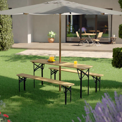 Set tenda da birra tavolo da birra Bichl pieghevole in 3 parti