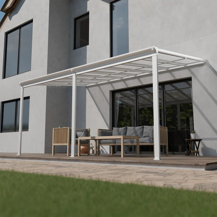 Terrassenüberdachung Borneo 5x3 m Weiss