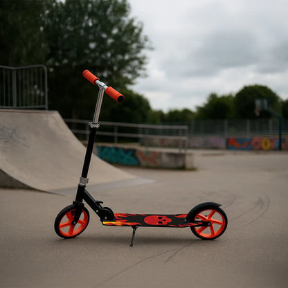 Scooter / Cityroller "Fire" schwarz / rot