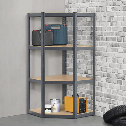 Mensola angolare portaoggetti Corner Easy 160 x 75 x 40-75 cm Grigio
