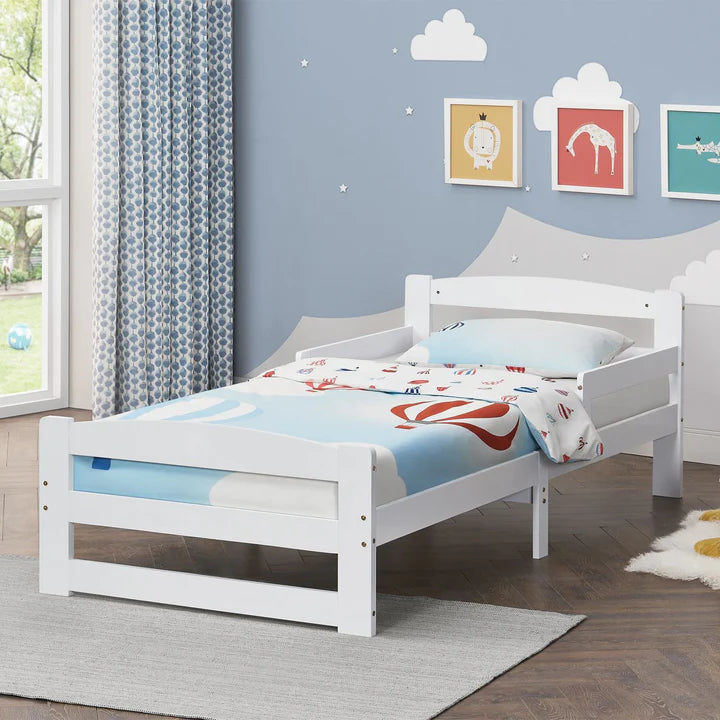 Letto per ragazzi 90 x 200 cm letto in legno Arona con rete a doghe bianco