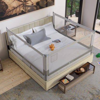 Baby Bettgitter Jaron Rausfallschutz 200 cm Grau