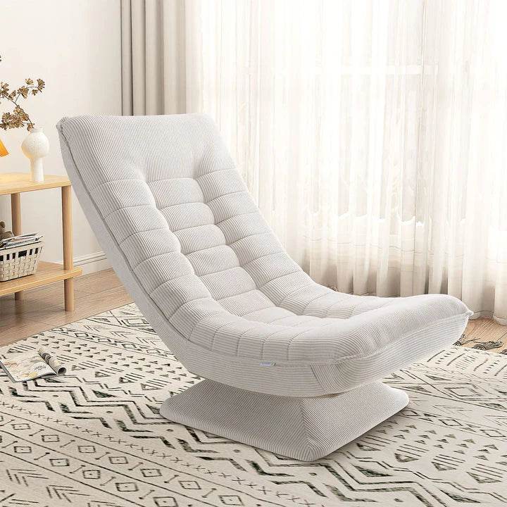 Relaxsessel Korsika mit Cord 360° drehbar Beige - Palo24