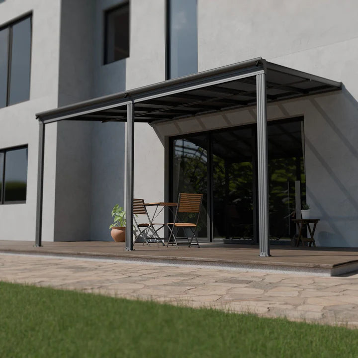 Terrassendach Borneo 4 x 3 m dunkelgrau