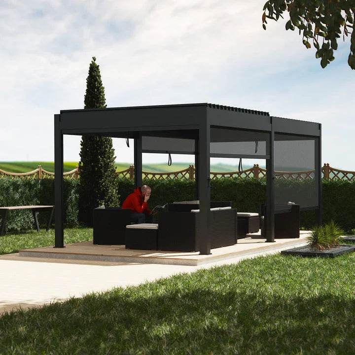 Lamellendach Tahiti Pergola mit verstellbaren Lamellen - Palo24