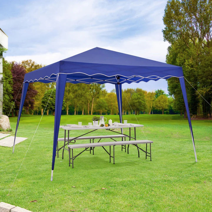 Tonnelle pliante Vivara 3x3 m en bleu avec sac de transport