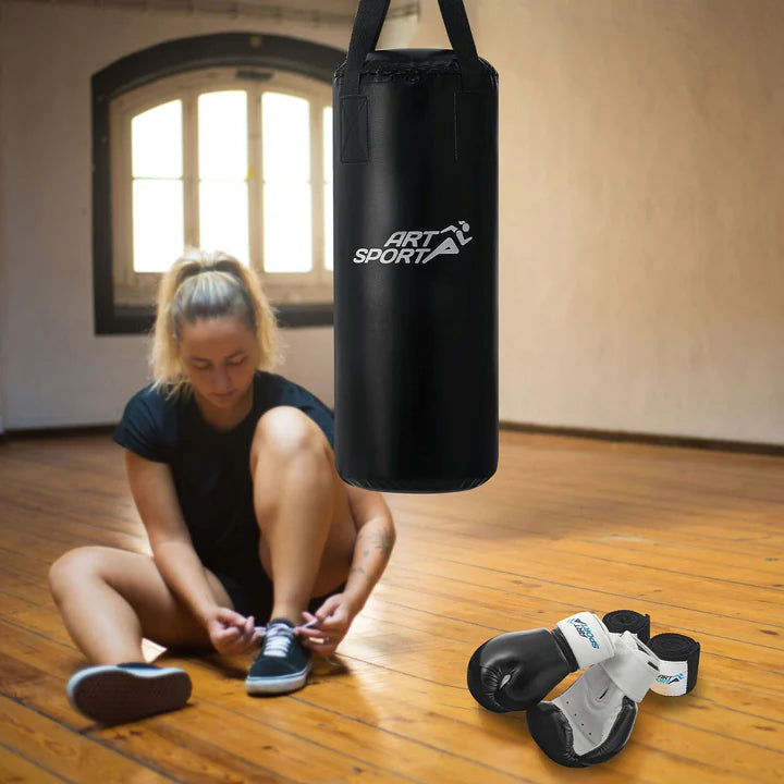 Set de sacs de boxe 10 kg pour enfants avec gants de boxe