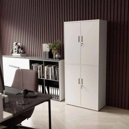 Aktenschrank Büroschrank aus Metall Weiss