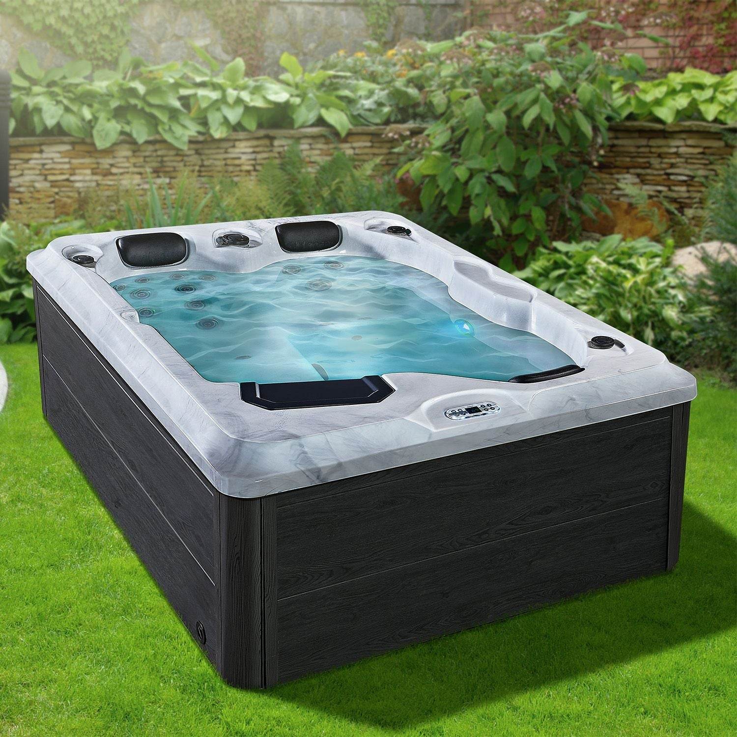 Outdoor Whirlpool Oasis mit LED Massagedüsen - Palo24