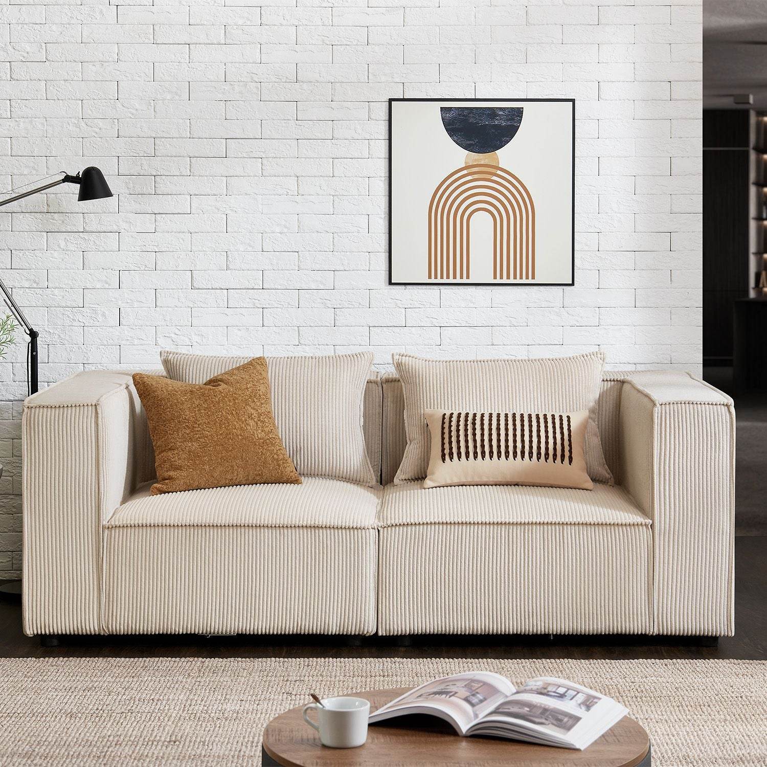 Modulares Sofa Domas S - 2 Sitzer Beige - Palo24