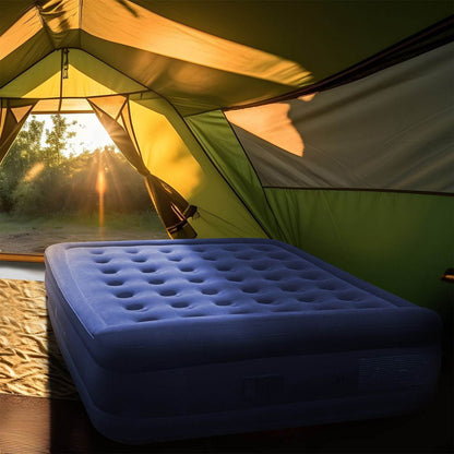 Luftbett Sapri M mit integrierter Pumpe - Blau - Palo24