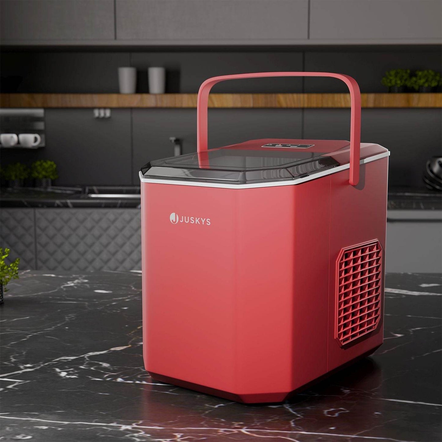 Eiswürfelmaschine IceOracle in Rot - Palo24