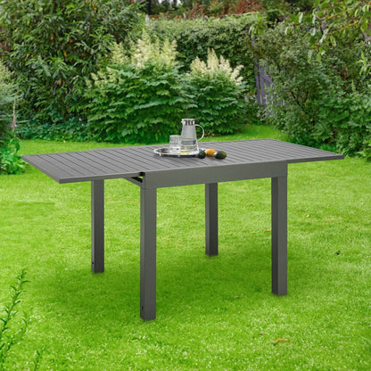 Alu Gartentisch Laki 80x80 cm ausziehbar - Anthrazit - Palo24
