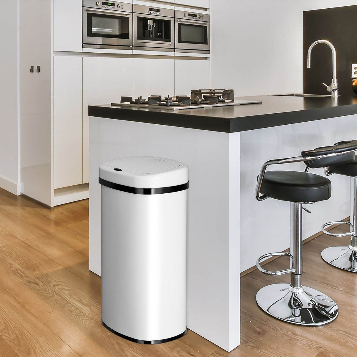 Automatischer Mülleimer mit Sensor - 60L Weiss - Palo24