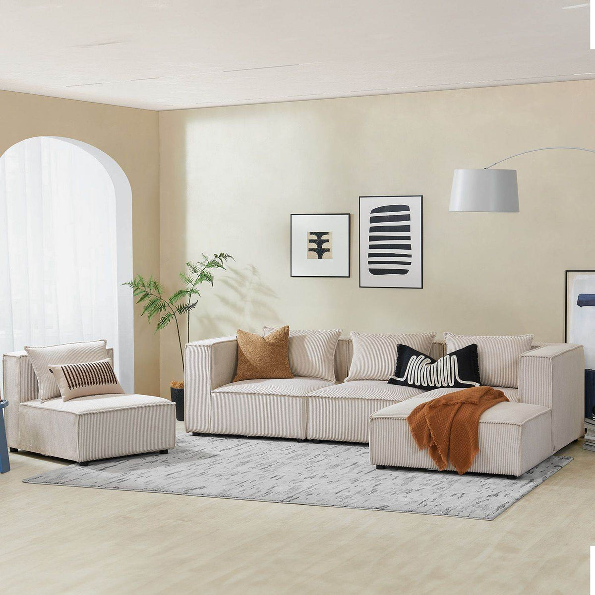 Modulares Sofa Domas XL - 4 Sitzer Beige - Palo24
