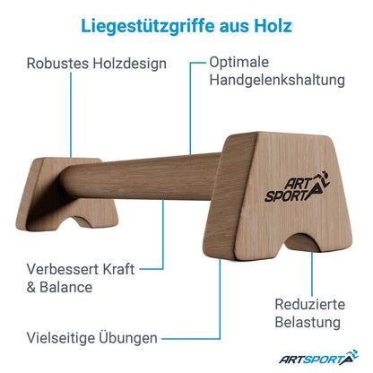 Liegestützgriffe aus Holz L - Palo24