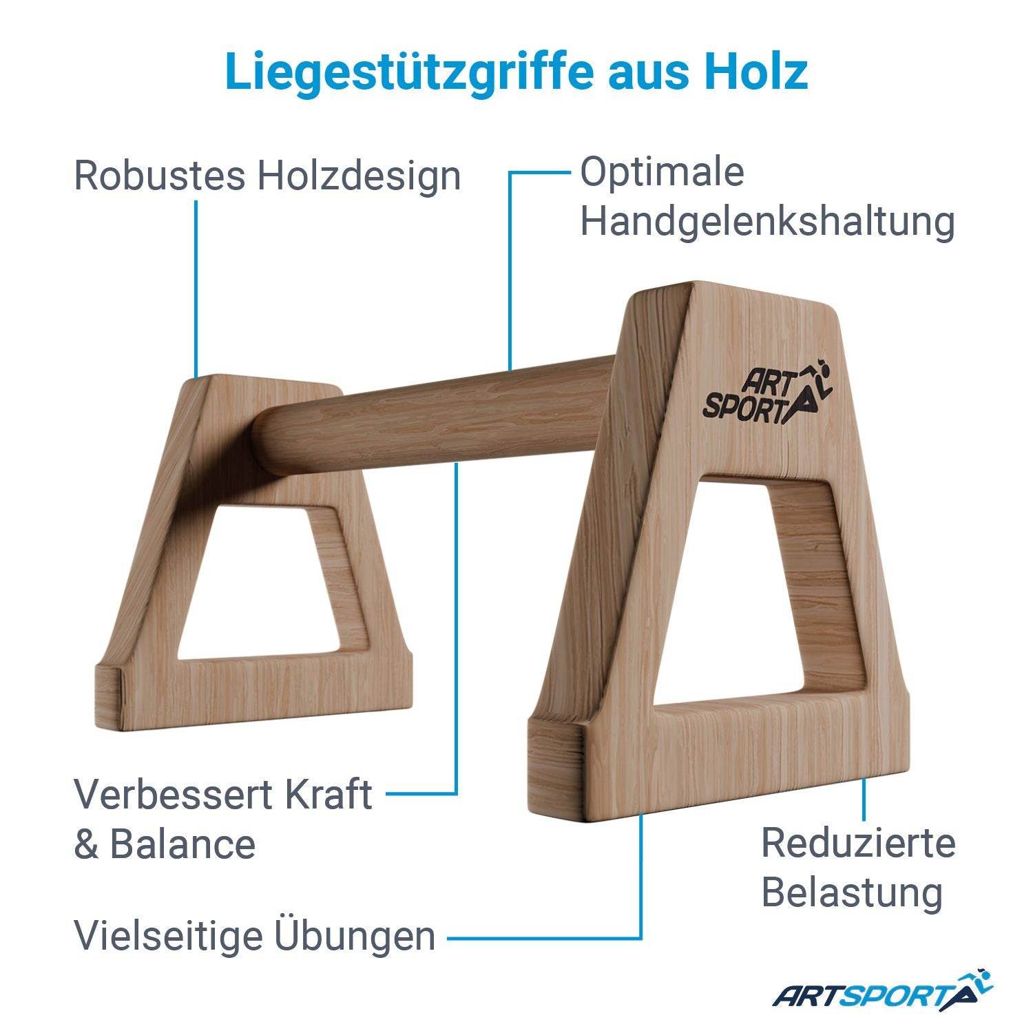 Liegestützgriffe aus Holz XXL - Palo24