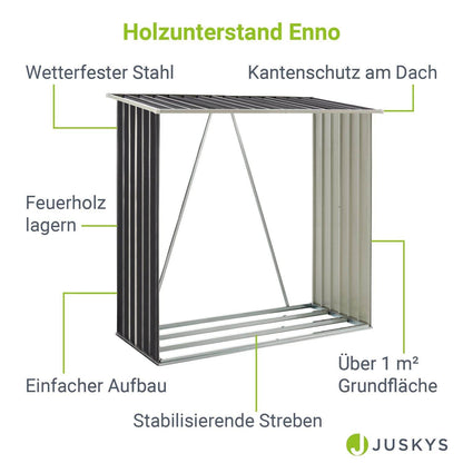 Holzunterstand Enno Anthrazit - Palo24