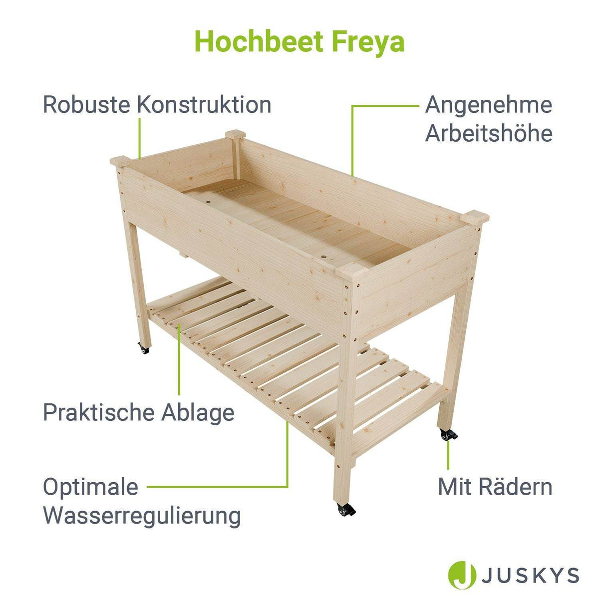 Hochbeet Freya mit Rädern - Palo24