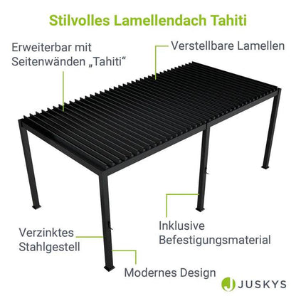 Lamellendach Tahiti Pergola mit verstellbaren Lamellen - Palo24