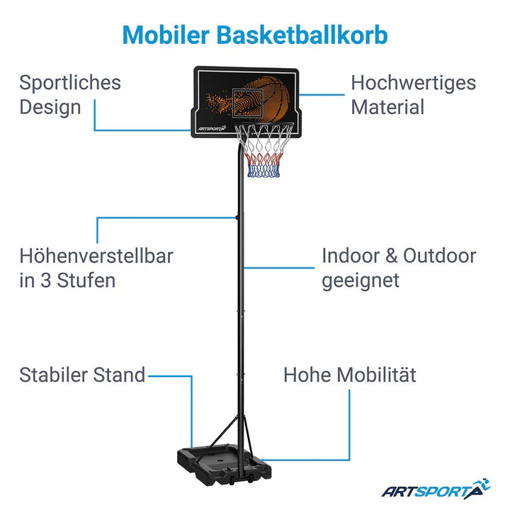 Basketballkorb mobil & höhenverstellbar