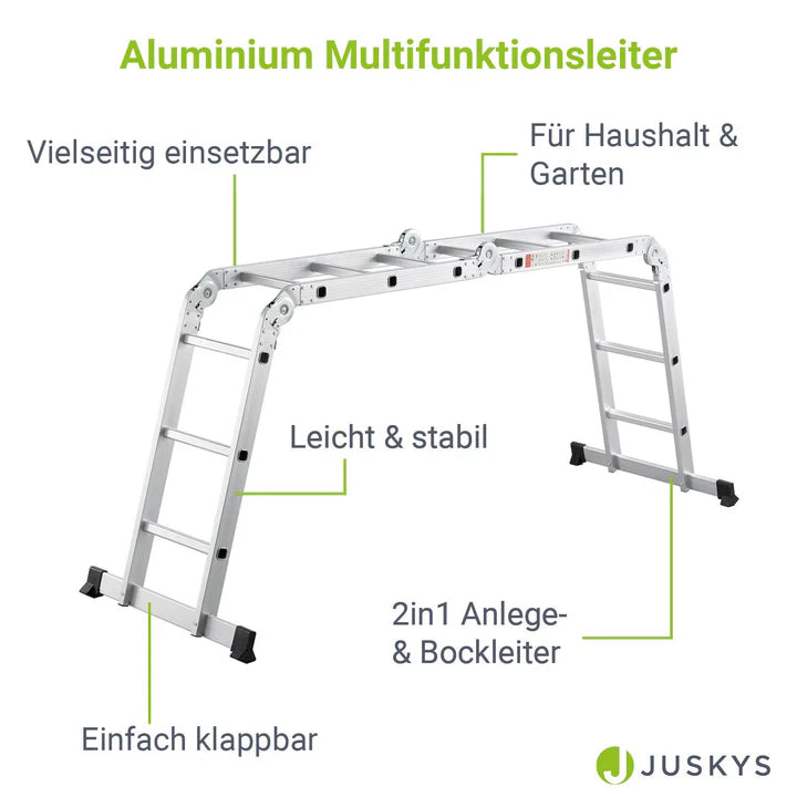 Échelle multifonctionnelle en aluminium 3,6 m capacité de charge jusqu'à 150 kg