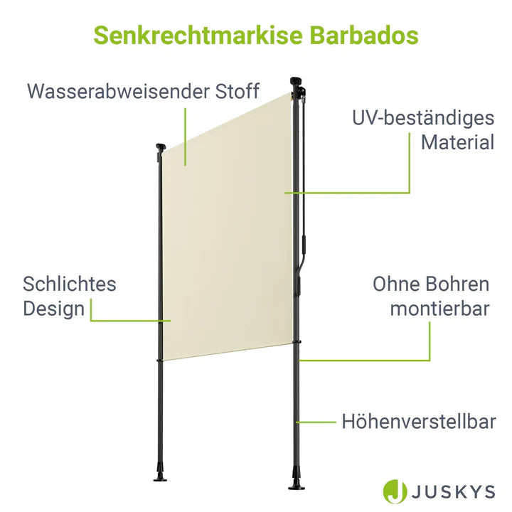 Senkrechtmarkise Barbados 100x310 cm Beige - Palo24