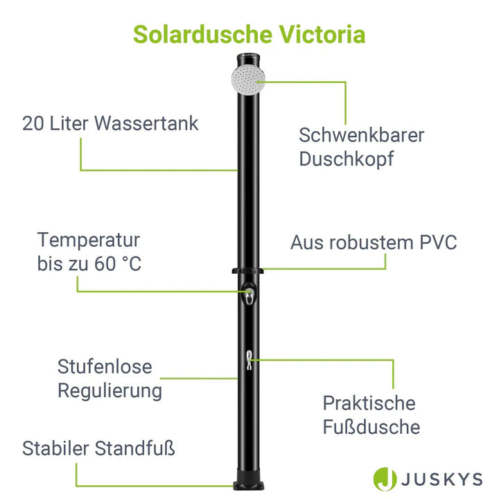Gartendusche Solardusche Victoria 20 Liter Tank
